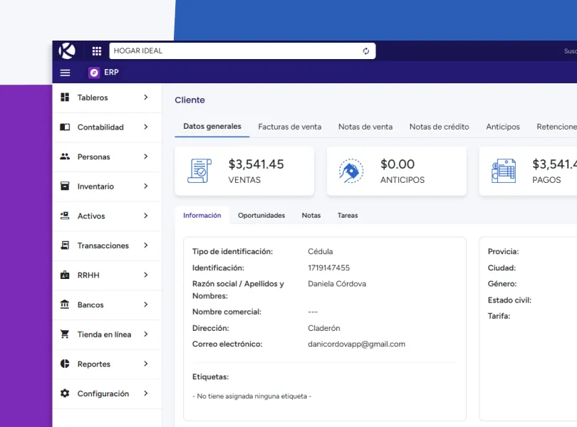 Clientes y proveedores ERP